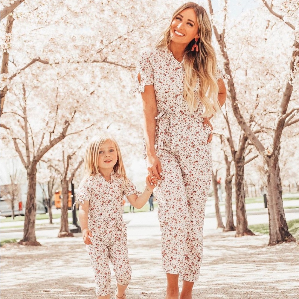 Ivy City Co Floral Cropped Jumpsuit